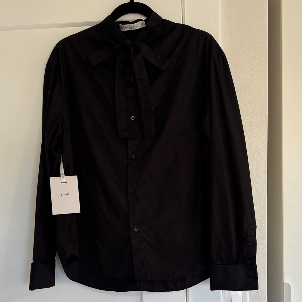 Black Dior Shirt Women’s black tie